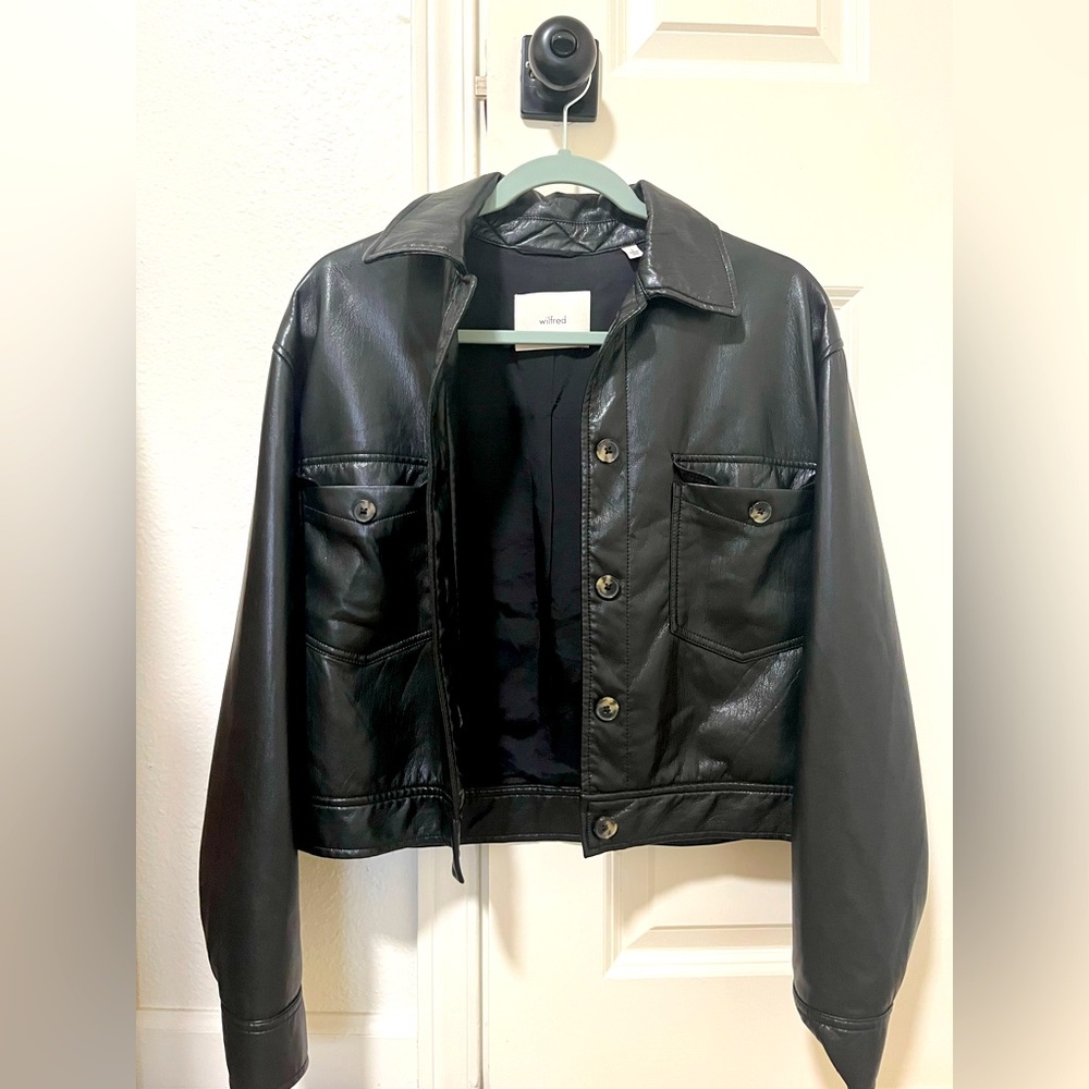 Aritzia Wilfred Vegan Leather Jacket